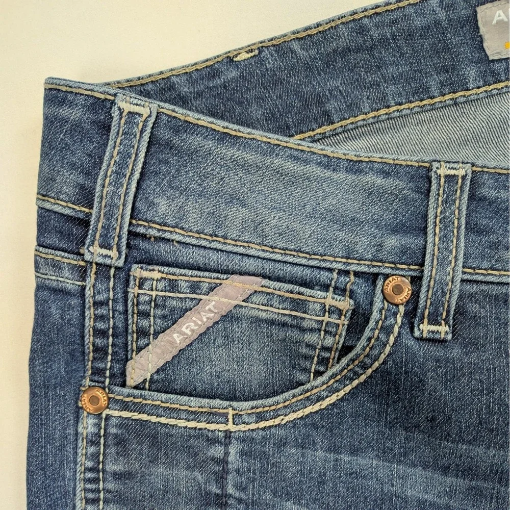 Ariat Rebar Riveter Straight Jeans 31L Mid Rise Nightride Work Denim 34